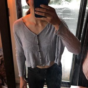 Button up knit long sleeve